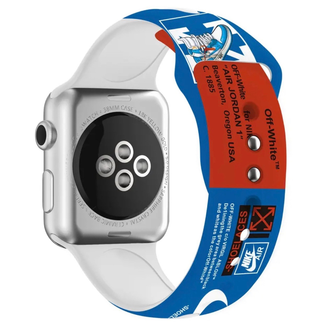 Apple Watch ラバー バンド ベルト ブルー 42/44/45/49㎜ スマホ/家電/カメラのスマホアクセサリー(その他)の商品写真