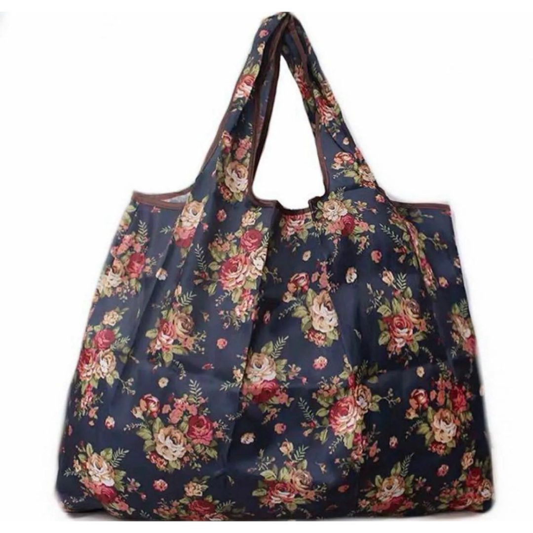 母の日プレゼント 大きめのエコバッグ 3袋折りたたみエコバック花柄薔薇買い物袋 レディースのバッグ(エコバッグ)の商品写真