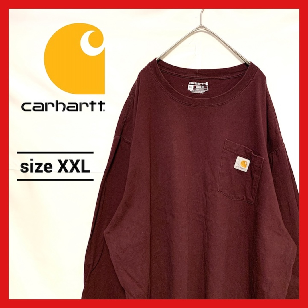 carhartt(カーハート)の90s 古着 カーハート ロンT オーバーサイズ ゆるダボ 2XL  メンズのトップス(Tシャツ/カットソー(七分/長袖))の商品写真