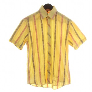 ベンシャーマン(Ben Sherman)のベンシャーマン Ben Sherman シャツ ストライプ 刺繍 半袖 1 黄(シャツ)