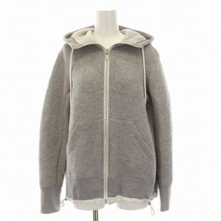 sacai - サカイ スポンジ スウェット フーディ パーカー ジップアップ 長袖 1 グレー