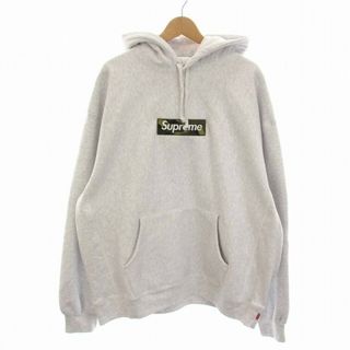 シュプリーム(Supreme)のSUPREME ボックスロゴフードパーカー スウェット XXL アッシュグレー(パーカー)