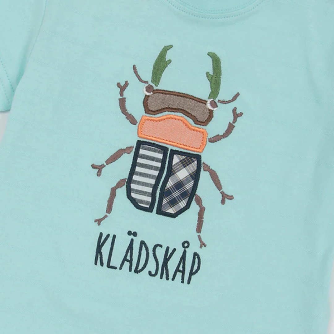 kladskap(クレードスコープ)の[新品］kladskap 昆虫アップリケ半袖Tシャツ キッズ/ベビー/マタニティのキッズ服男の子用(90cm~)(Tシャツ/カットソー)の商品写真