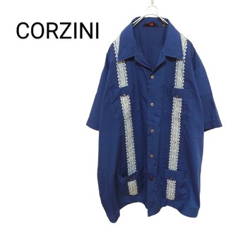 ヴィンテージ(VINTAGE)の【CORZINI】立体刺繍 キューバシャツ A-1928(シャツ)