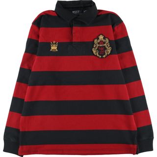 ラルフローレン(Ralph Lauren)の古着 ラルフローレン Ralph Lauren POLO by Ralph Lauren ナンバリング 長袖 ラガーシャツ メンズXL /eaa424372(シャツ)