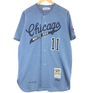 古着 MITCHELLandNESS MLB CHICAGO WHITE SOX シカゴホワイトソックス レプリカユニフォーム ゲームシャツ ベースボールシャツ USA製 メンズM  /eaa443738(シャツ)