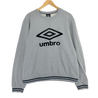 UMBRO - 古着 アンブロ UMBRO  フロッキープリント ロゴスウェットシャツ トレーナー メンズL /eaa429474