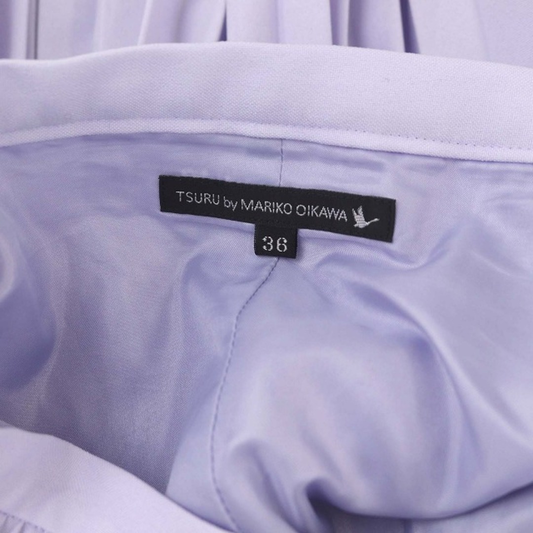 ツル バイ マリコオイカワ プリーツスカート ロング 36 薄紫 ラベンダー レディースのスカート(ロングスカート)の商品写真