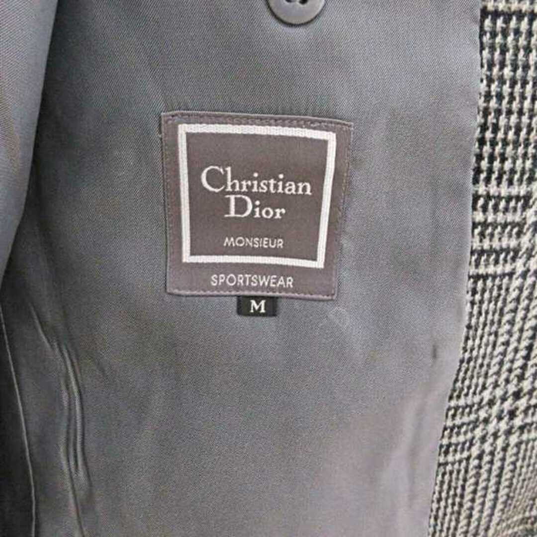 Christian Dior(クリスチャンディオール)のクリスチャンディオール ヴィンテージ テーラードジャケット ブレザー 白黒 M メンズのジャケット/アウター(テーラードジャケット)の商品写真