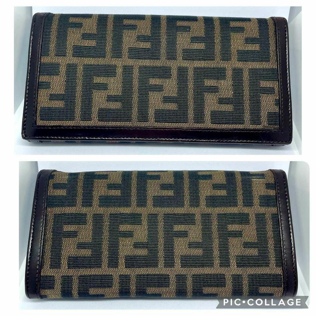 FENDI(フェンディ)の【フェンディ/極美品】長財布【ズッカ/FF/刻印/キャンバス/レザー/小銭入れ】 レディースのファッション小物(財布)の商品写真