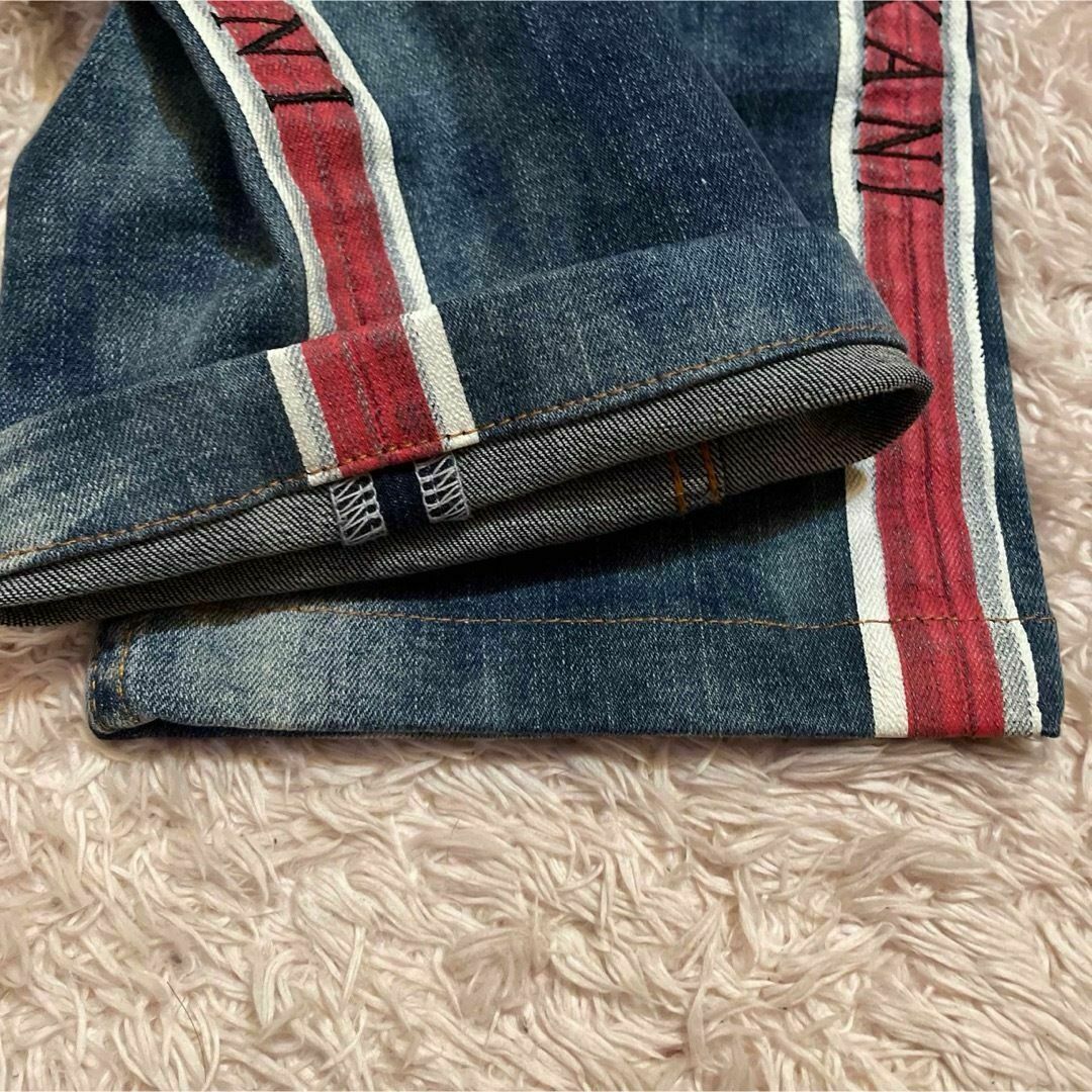 Karl Kani(カールカナイ)のカールカナイ　ペイントサイドライン　アンクル丈デニム　W29 メンズのパンツ(デニム/ジーンズ)の商品写真