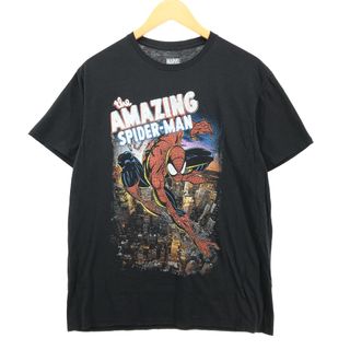 古着 MARVEL AMAZING SPIDER MAN アメイジングスパイダーマン 映画 ムービーTシャツ メンズL /eaa410377(Tシャツ/カットソー(半袖/袖なし))