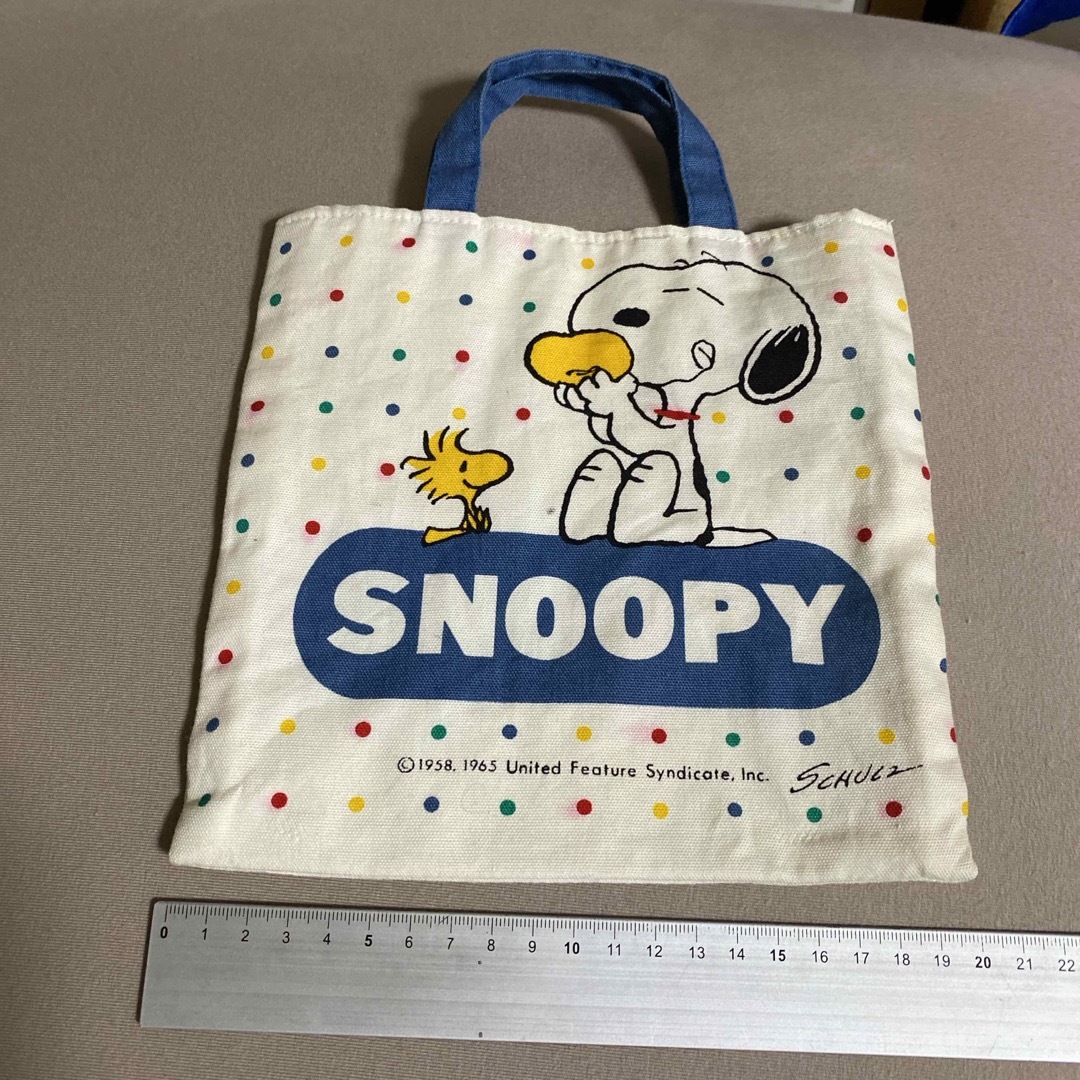 SNOOPY(スヌーピー)のSNOOPY 小さな手提げ　 エンタメ/ホビーのおもちゃ/ぬいぐるみ(キャラクターグッズ)の商品写真