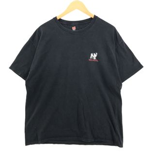 ヘインズ(Hanes)の古着 ヘインズ Hanes PIRATES OF THE CARIBBEAN パイレーツオブカリビアン パロディ バックプリント プリントTシャツ メンズXL  /eaa410190(Tシャツ/カットソー(半袖/袖なし))