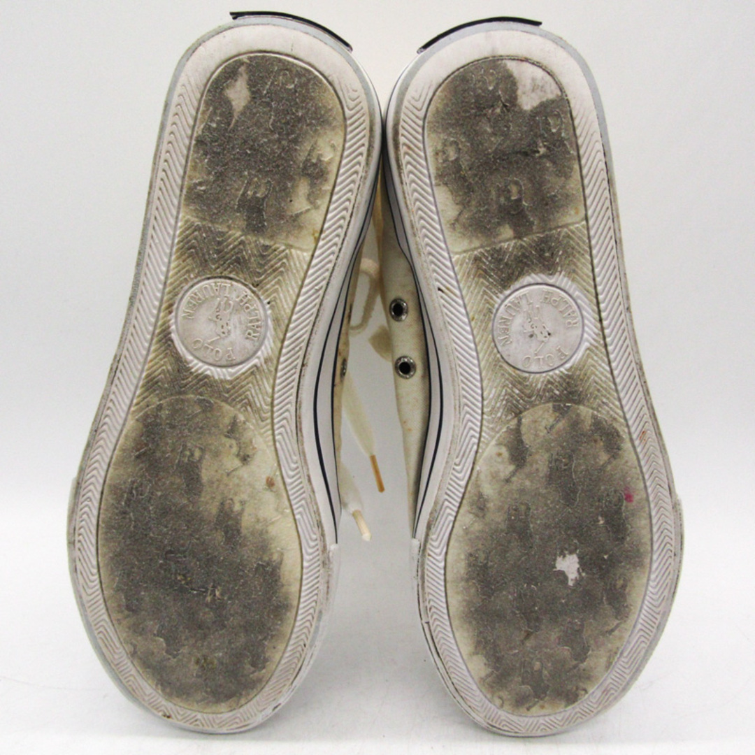 Ralph Lauren(ラルフローレン)のラルフローレン スニーカー ハイカット ブランド ビッグポニー シューズ 靴 白 レディース 24サイズ オフホワイト RALPH LAUREN レディースの靴/シューズ(スニーカー)の商品写真