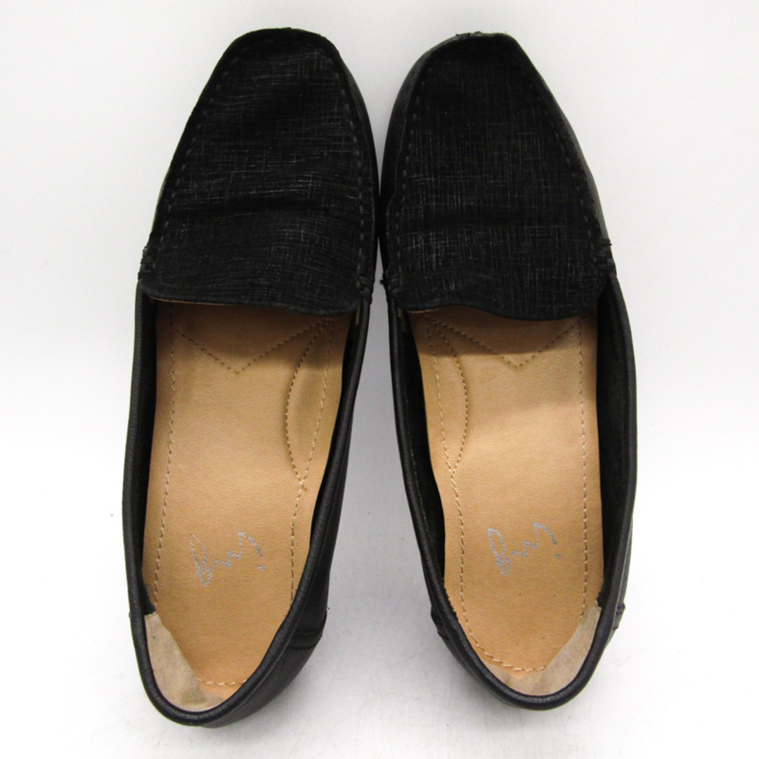 イング  スリッポン フラットシューズ 幅広 3E シューズ 靴 黒 レディース 23.5サイズ ブラック ing レディースの靴/シューズ(スリッポン/モカシン)の商品写真