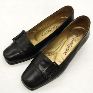 サンローラン(Saint Laurent)のイヴ・サンローラン パンプス ブランド シューズ 靴 日本製  黒 レディース 35サイズ ブラック YVES SAINT LAURENT(ハイヒール/パンプス)