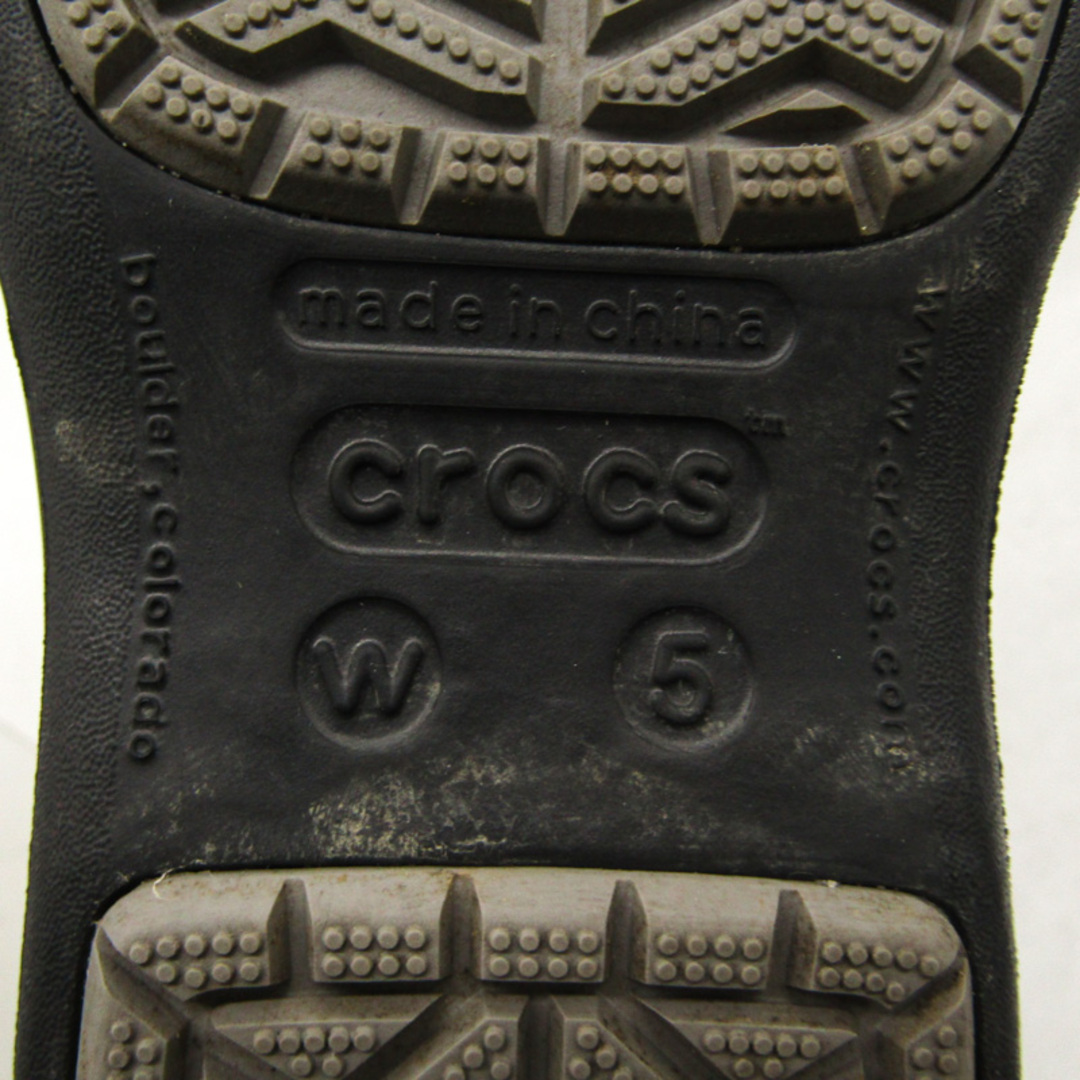 クロックス レインシューズ レインブーツ 長靴 ブランド 靴 黒 レディース W5サイズ ブラック crocs レディースの靴/シューズ(レインブーツ/長靴)の商品写真