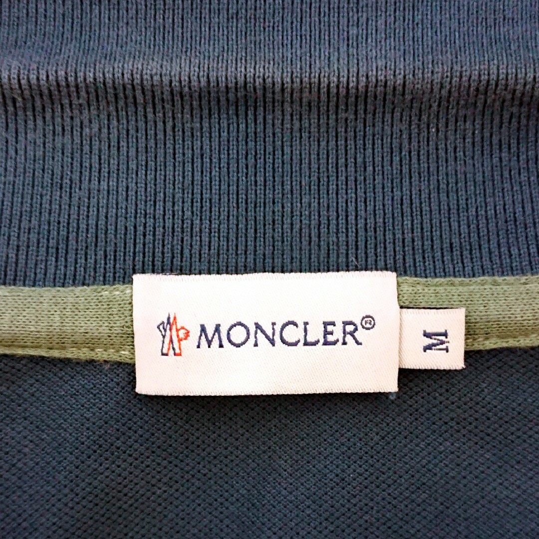 MONCLER(モンクレール)の希少 カラー モンクレール ワッペン 刺繍 ロゴ ライン 半袖 ポロシャツ メンズのトップス(ポロシャツ)の商品写真