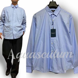 AQUA SCUTUM - 新品 Aquascutum アクアスキュータム ストライプ ドレスシャツ 44