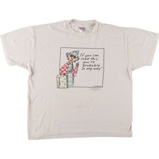 ヘインズ(Hanes)の古着 90年代 ヘインズ Hanes SHOESBOX GREETING シューボックスグリーティング プリントTシャツ USA製 メンズXL ヴィンテージ /eaa447293(Tシャツ/カットソー(半袖/袖なし))