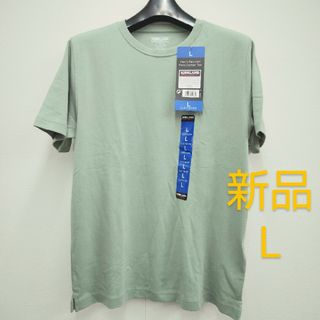 カークランド(KIRKLAND)のメンズ Tシャツ 半袖 無地 シンプル グリーン Lサイズ(Tシャツ/カットソー(半袖/袖なし))