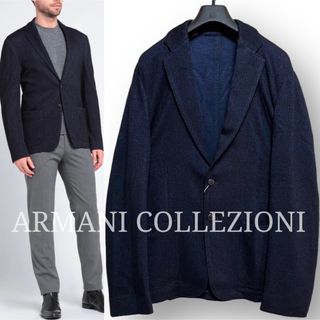 ARMANI COLLEZIONI - 新品 ARMANI COLLEZIONI アルマーニ ウール混 ジャケット 50