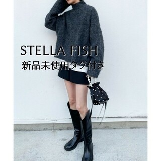【新品タグ付】STELLA FISH　ウールブレンドモヘアライクハイネックニット(ニット/セーター)