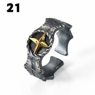 シルバー925 メンズ 指輪  ファッション リング 調整可能 個性 22