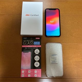 ☆美品☆Apple iPhoneXR 64GB 黒 箱 カバー 保護フィルム付