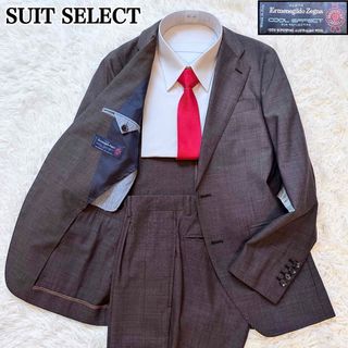 スーツカンパニー(THE SUIT COMPANY)の【極美品】スーツセレクト 2Bセットアップスーツ ゼニア サマーウール 背抜き(セットアップ)