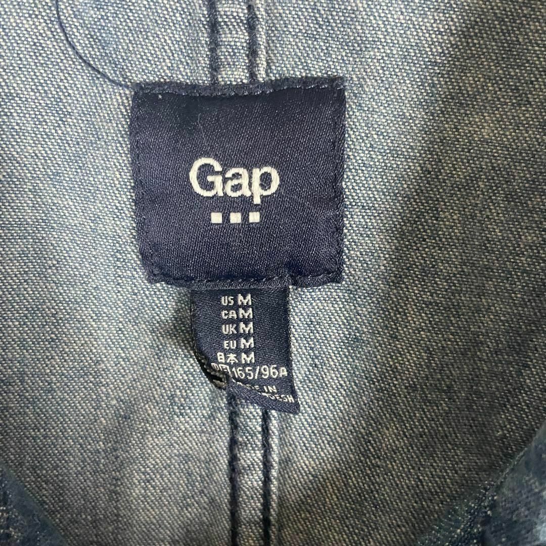 GAP(ギャップ)の[古着]GAP　デニムシャツ　ジップアップ　マルチポケット　オールド　青　レトロ メンズのトップス(シャツ)の商品写真