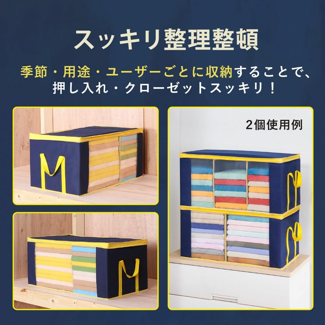 【色:衣類用】アストロ 衣装ケース ネイビー 仕切りの匠 衣類用 不織布 仕切り インテリア/住まい/日用品の収納家具(押し入れ収納/ハンガー)の商品写真