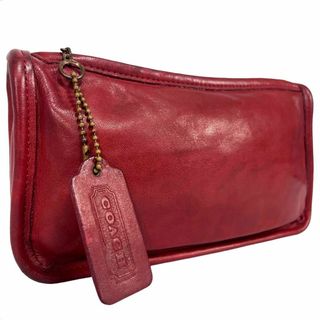 コーチ(COACH)の希少 美品 OLD COACH コーチ ポーチ 赤 レッド オールドコーチ(その他)