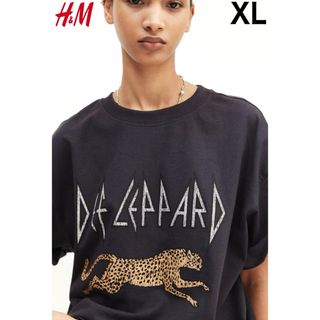 H&M - 新品 H&M レオパード DEF LEPPARD Tシャツ XL