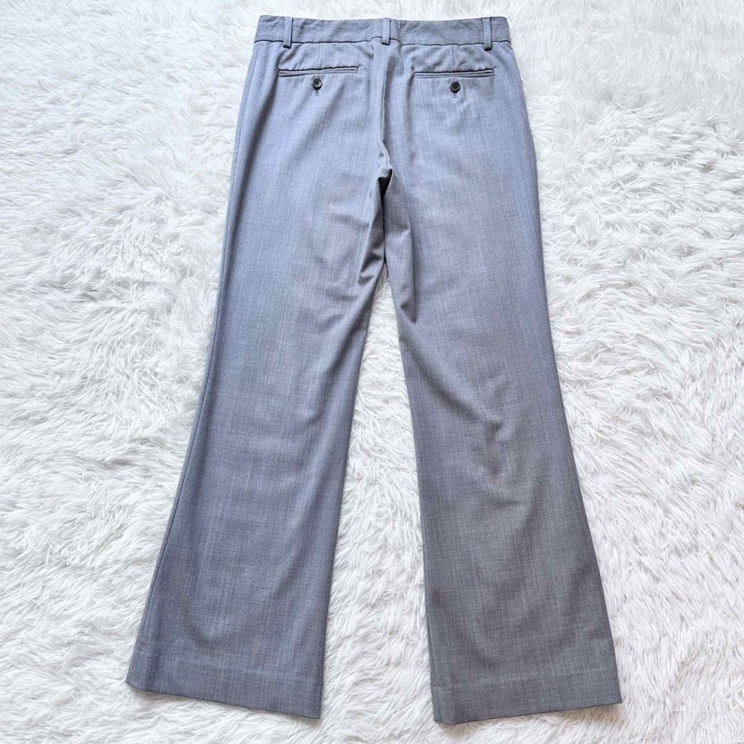 セオリーリュクス フレアパンツ スラックス サマーウール ストレッチ グレー L セオリーリュクス フレアパンツ スラックス サマーウール ストレッチ グレー L
