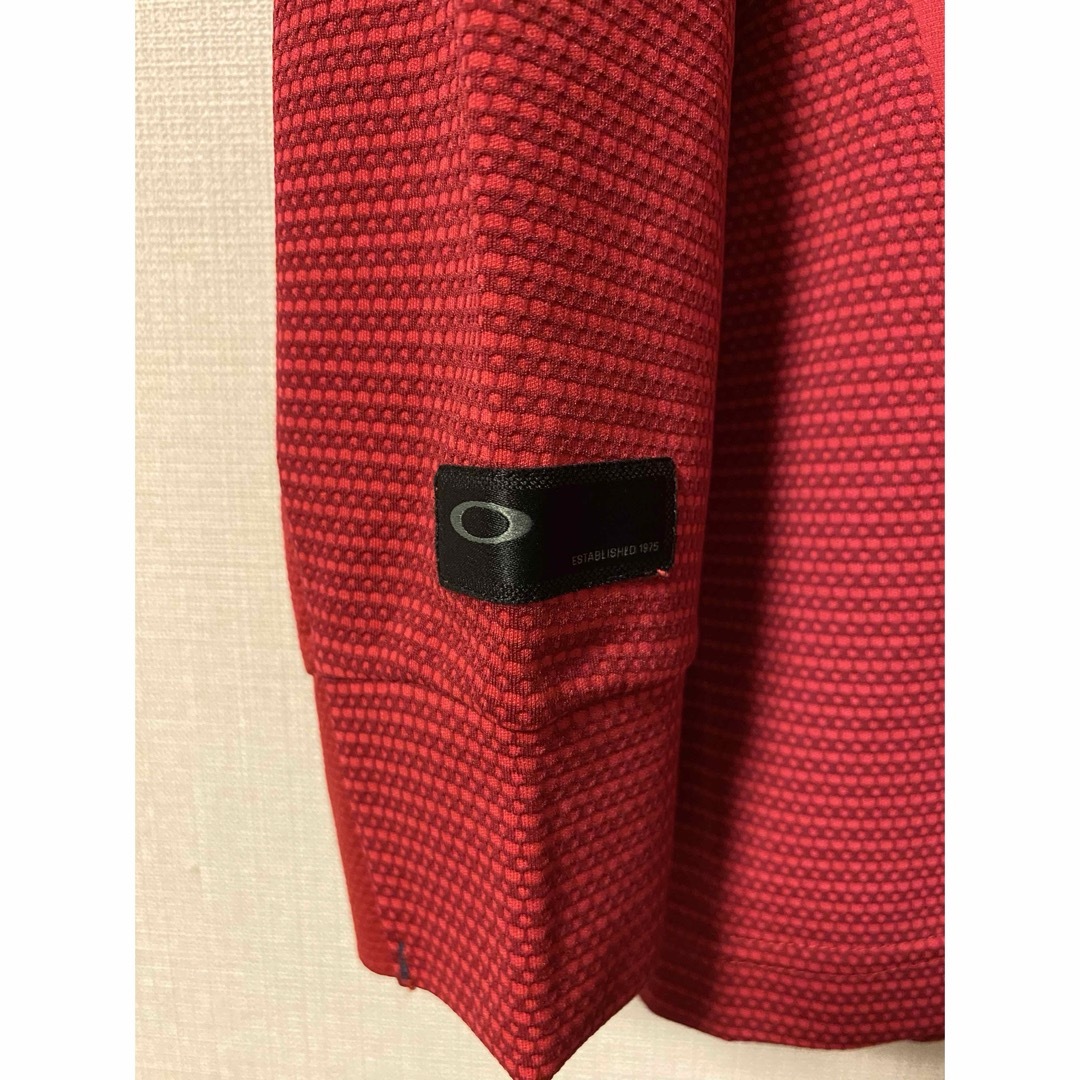 Oakley(オークリー)のOAKLEY golf wear half zip L/S RED 長袖 XL スポーツ/アウトドアのゴルフ(ウエア)の商品写真