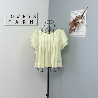 ローリーズファーム(LOWRYS FARM)のローリーズファーム　フリル　ブラウス　イエロー　パステルカラー(シャツ/ブラウス(半袖/袖なし))