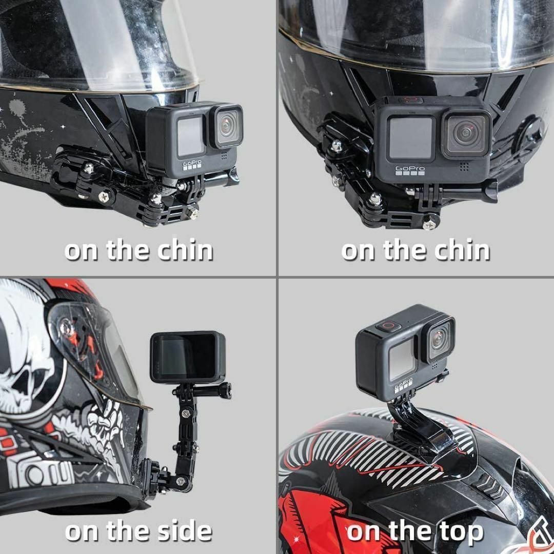 オートバイ ヘルメットチンマウントキット バイク カスタム パーツ 部品 セット 自動車/バイクのバイク(装備/装具)の商品写真