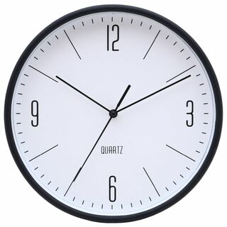 【新着商品】不二貿易(Fujiboeki) 置き時計・掛け時計 ブラック 直径2(置時計)