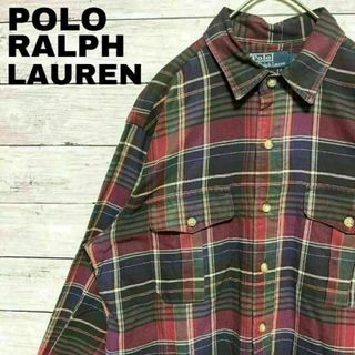 ポロラルフローレン(POLO RALPH LAUREN)の52j 春夏 ヴィンテージ ポロラルフローレン 長袖シャツ チェック(シャツ)