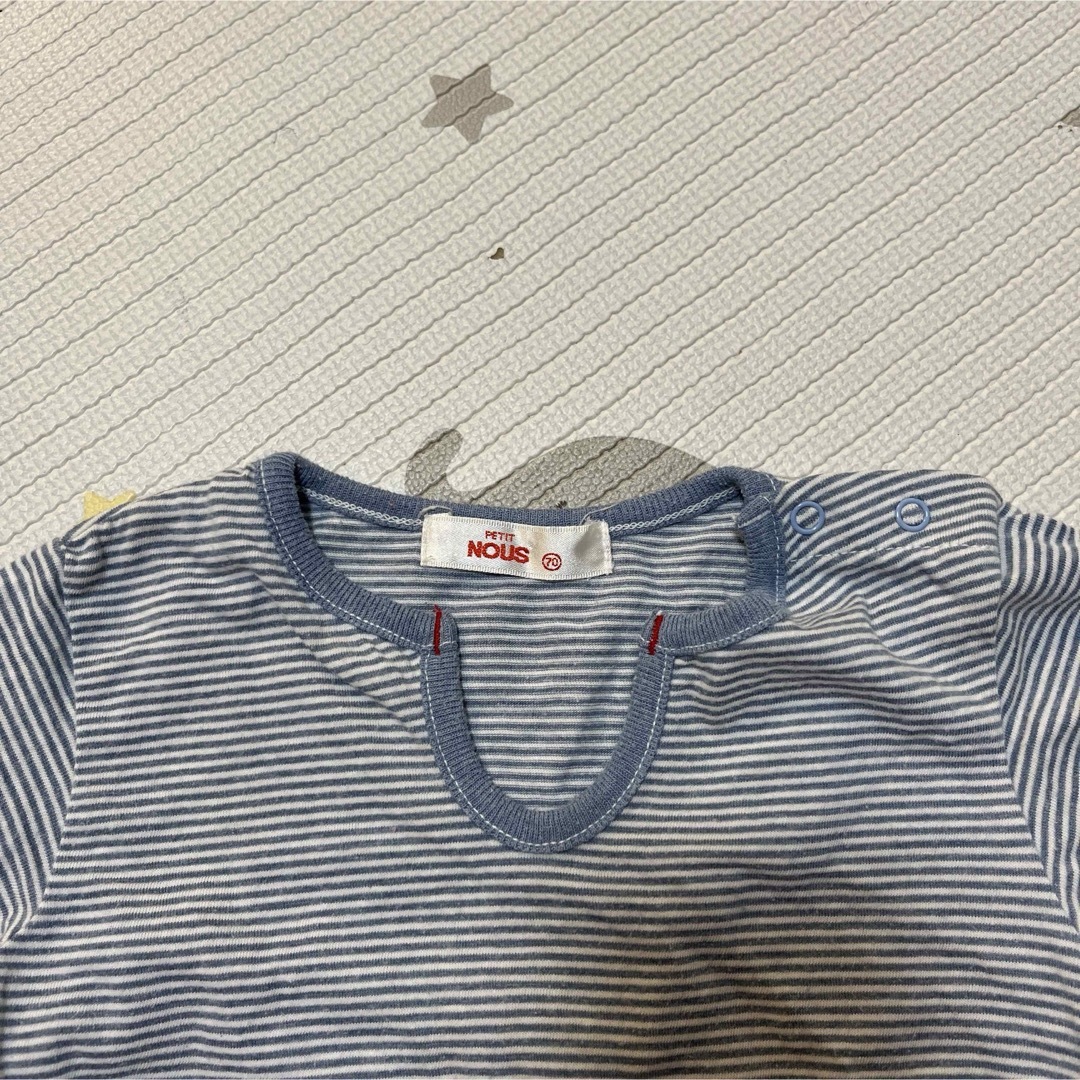 70センチ　半袖　Tシャツ　男　PETIT NOUS  夏　ベビー　３枚セット キッズ/ベビー/マタニティのベビー服(~85cm)(Ｔシャツ)の商品写真