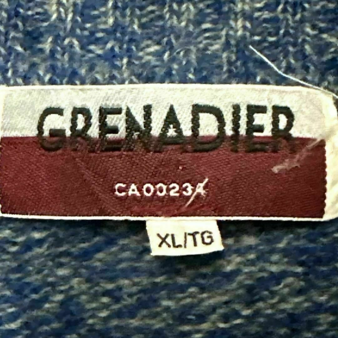 GRENADIER ウール100 メランジ ニットセーター Vネック j65 メンズのトップス(ニット/セーター)の商品写真
