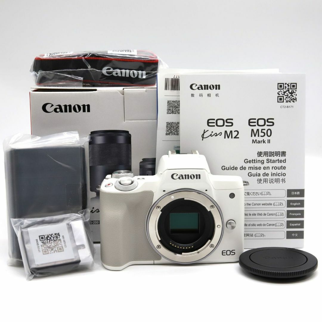 Canon(キヤノン)の■ほぼ新品■ EOS Kiss M2 ボディー ホワイト スマホ/家電/カメラのカメラ(ミラーレス一眼)の商品写真