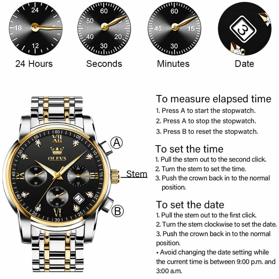 【色:シルバーブラック】とけい腕時計メンズ ファッション クオーツ うで時計 メ メンズの時計(その他)の商品写真