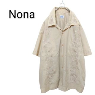 ヴィンテージ(VINTAGE)の【Nona】立体刺繍 キューバシャツ A-1931(シャツ)