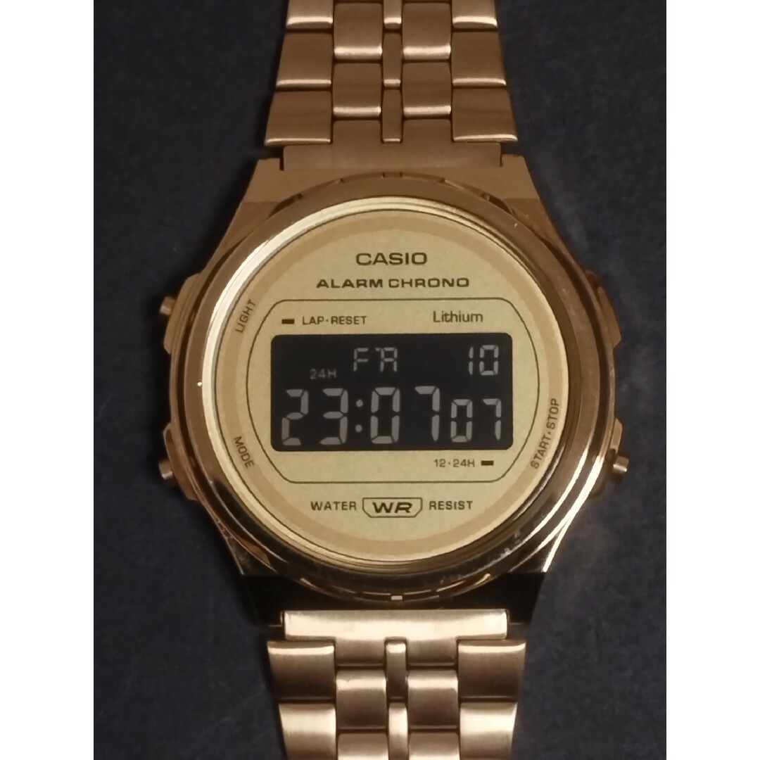 CASIO(カシオ)の【液晶ブラック反転】チープカシオ腕時計 A171WEG-9A メンズの時計(腕時計(デジタル))の商品写真