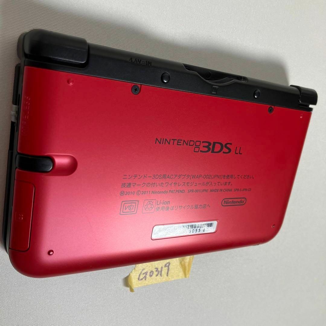 ニンテンドー3DS(ニンテンドー3DS)の【G0319】美品 完品 ニンテンドー3DS LL レッド×ブラック エンタメ/ホビーのゲームソフト/ゲーム機本体(携帯用ゲーム機本体)の商品写真