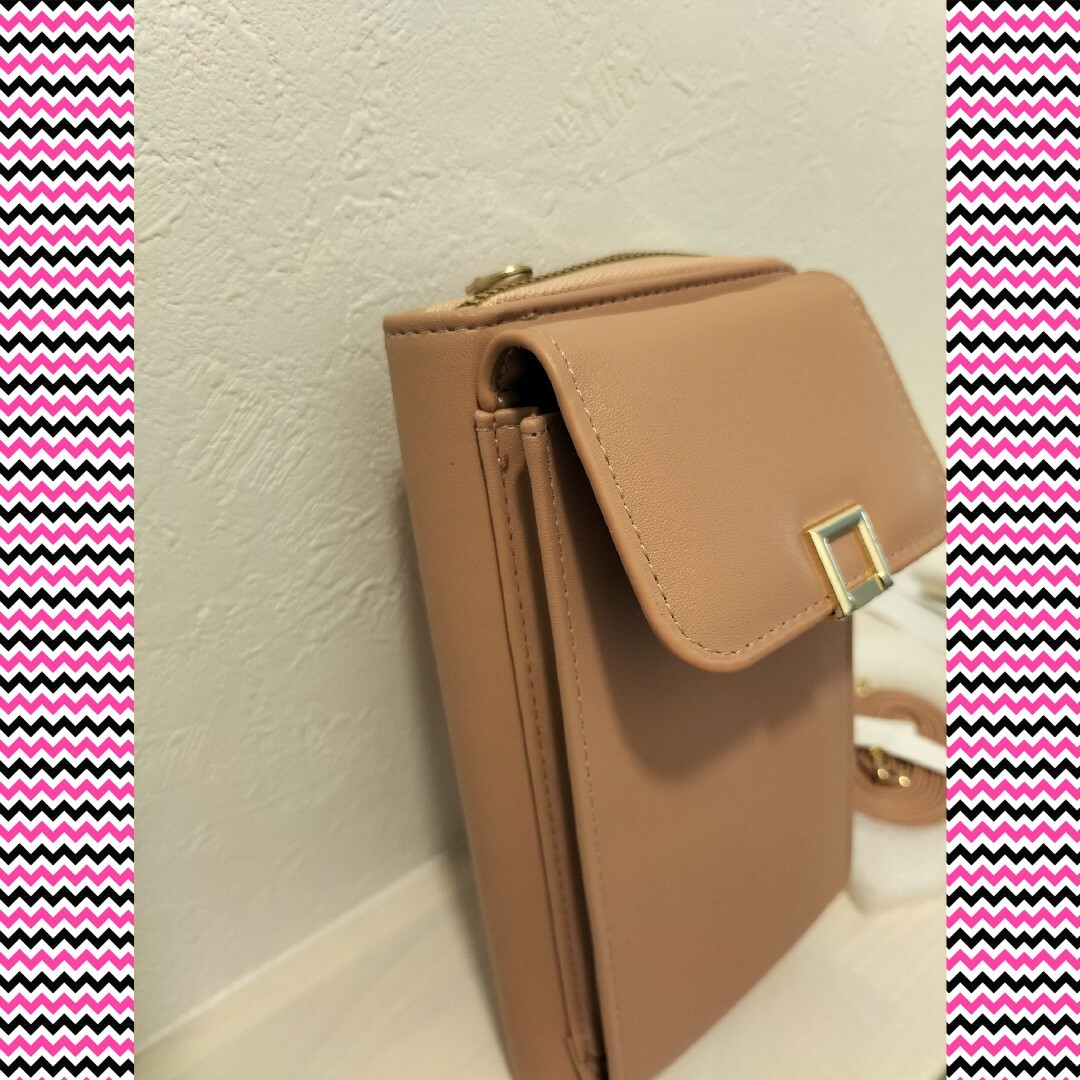 スマホショルダー　ショルダーバッグ　ピンク レディースのバッグ(ショルダーバッグ)の商品写真