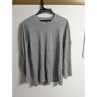 ユニクロ(UNIQLO)のUNIQLO ユニクロ　グレー ロンT　ソフトタッチクルーネックT(Tシャツ/カットソー(七分/長袖))